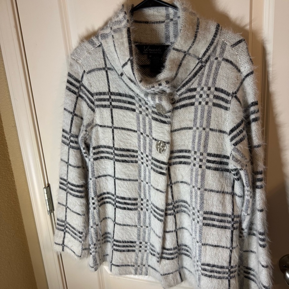 Vincente Milan Plaid Sweater